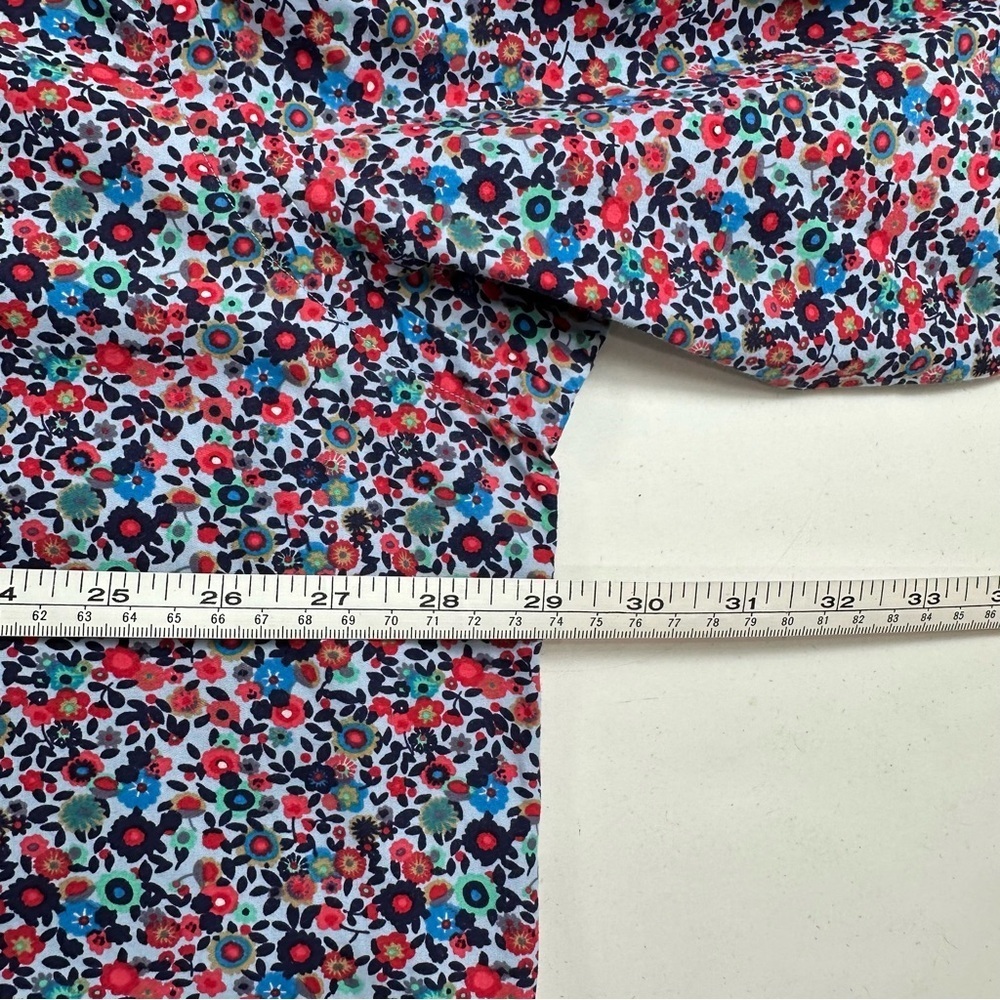 Thomas Dean Multicolored Floral Dress Shirt Mens 2XLT Tall Flip Cuff Long Sleeve - Picture 5 of 8